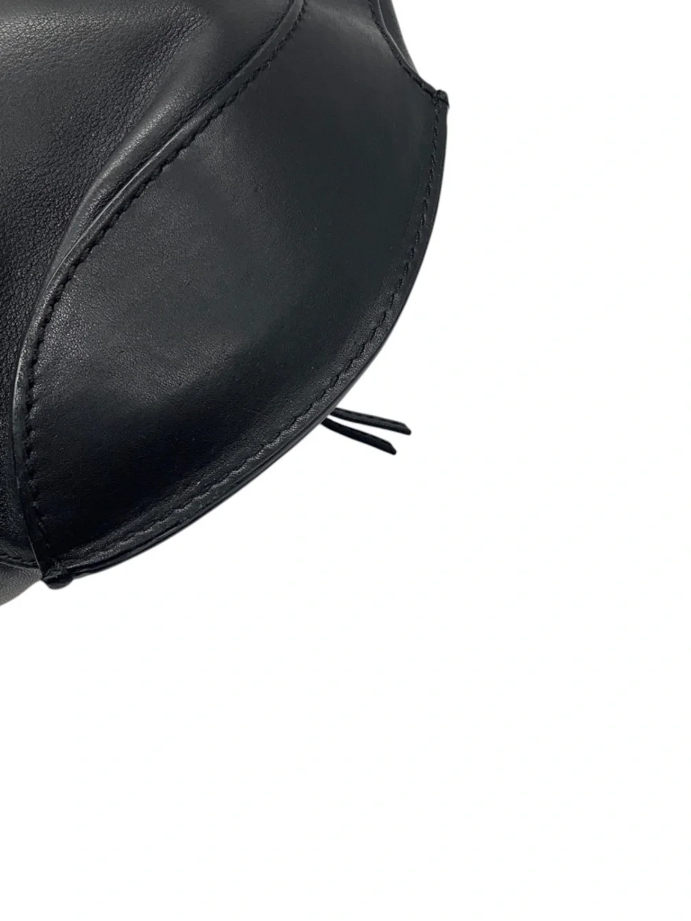 FENDI VINTAGE BLACK LEATHER HOBO BAG WITH GOLD HARDWARE